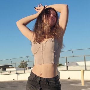 Beige Crop Top